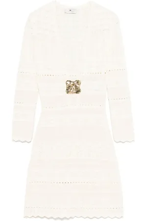 Elisabetta Franchi Open-work mini dress