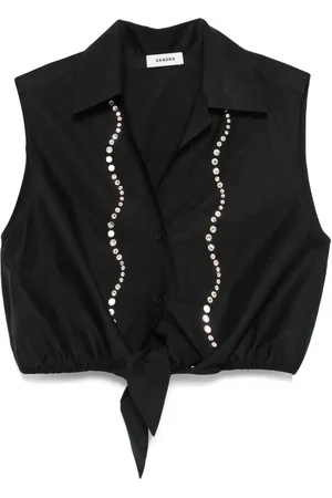 Sandro Crystal-embellished top