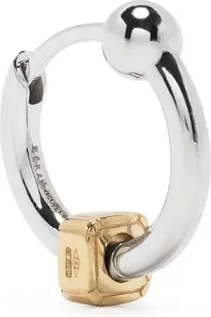 Eera 18kt white gold Square mini hoop earring