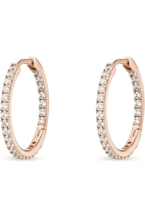 VEYNOU 14kt recycled rose gold small Cleo diamond hoop earrings