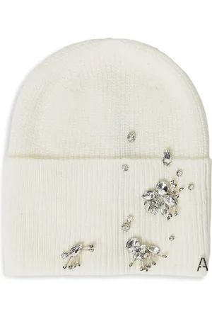 Twin-Set Rhinestone-embellished rib knit beanie