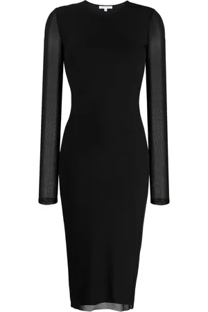 Patrizia Pepe Long-sleeved panelled midi dress