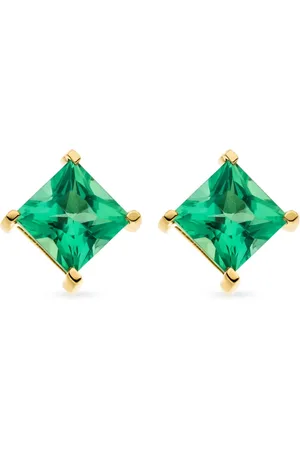 VEYNOU 14kt yellow Klara emerald earrings