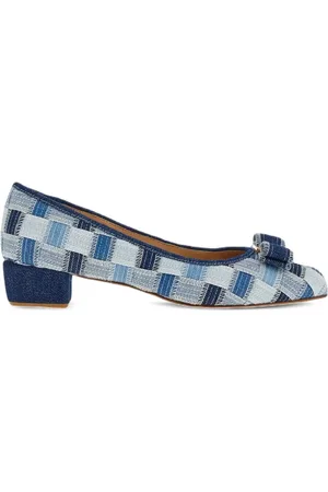Salvatore Ferragamo Varina checked block-heel pumps