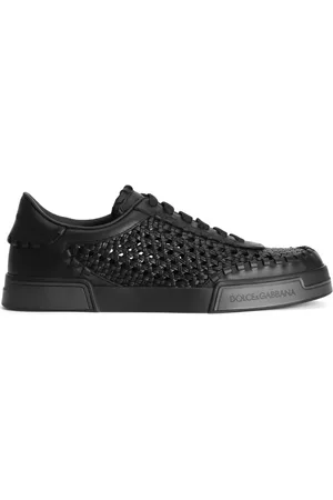 Dolce & Gabbana Mesh-panelling leather sneakers