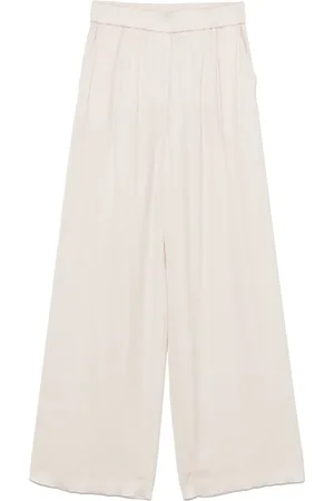 PESERICO SIGN Satin palazzo trousers