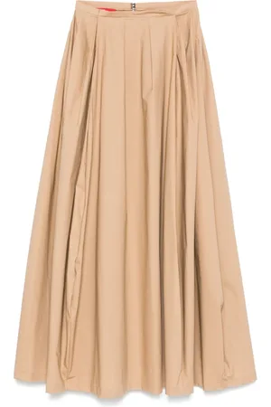 Thelatest Pleat-detailed midi skirt