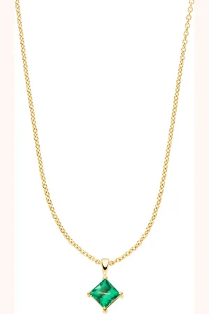 VEYNOU 14kt yellow Klara emerald necklace