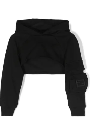 Fendi FF-logo cropped hoodie