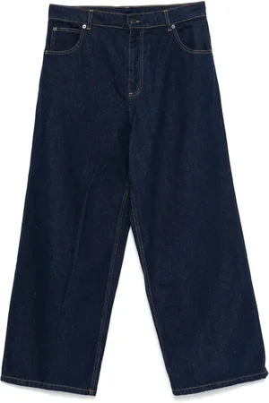 Charles Jeffrey Loverboy Knitted-patch wide-leg jeans