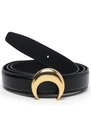 Marine Serre Crescent Moon buckle leather belt