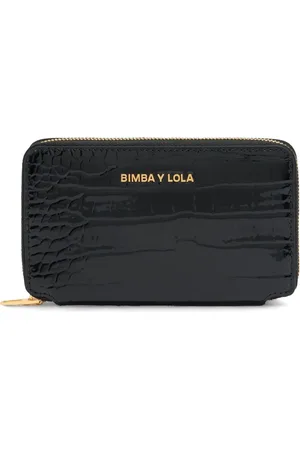 Bimba y Lola Crocodile-embossed zip wallet