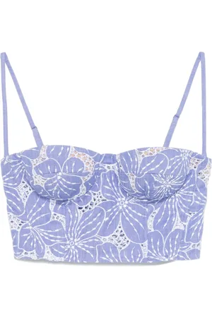 GENNY Floral-embroidered top
