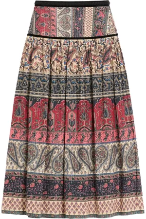 VALENTINO GARAVANI Voyage Imaginaire-print muslin midi skirt