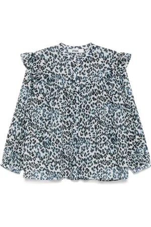 PNK Animal-print ruffled shirt