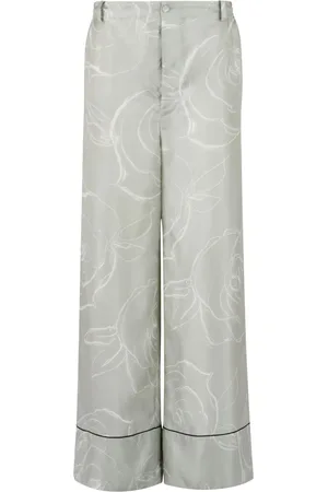 Marni Rose-print palazzo pants