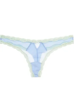 FLEUR DU MAL Lace-trimmed thong