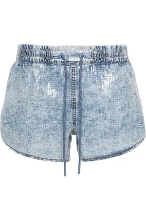 Diesel Sunny check-pattern denim shorts