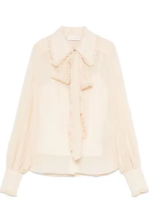 ZIMMERMANN Georgette bow shirt