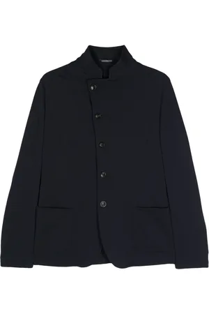 Emporio Armani Patterned-jacquard jersey jacket
