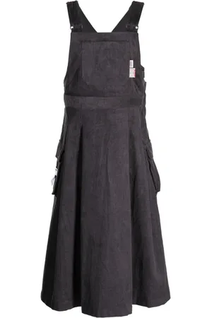 Musium Div. Logo-patch corduroy dress