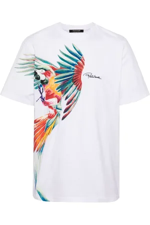 Roberto Cavalli Parrot-print cotton T-shirt