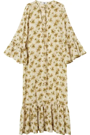 Twin-Set Palm tree-print georgette dress