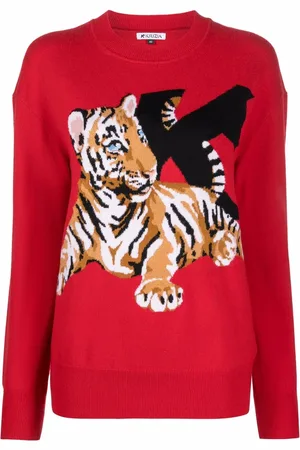 KRIZIA Tiger motif jumper
