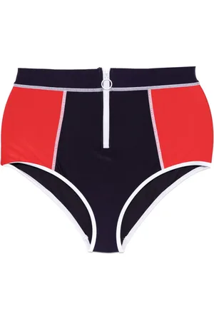 Duskii High-waisted zipped swim bottom
