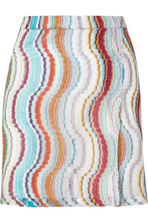 Missoni Lamé wave-motif mini skirt