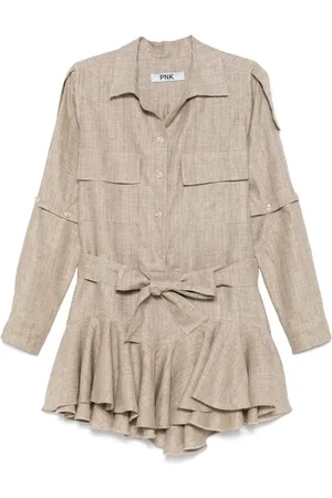 PNK Lurex-detail mini dress
