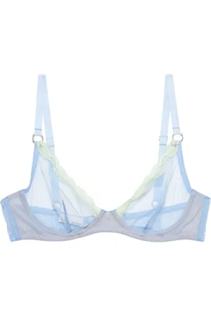 FLEUR DU MAL Sheer tulle demi bra