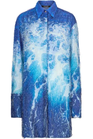 Roberto Cavalli Patterned-jacquard shirt dress