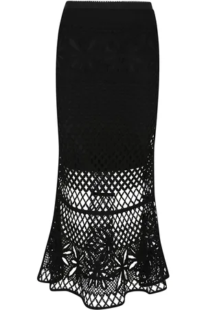 Pinko Crochet-effect maxi skirt