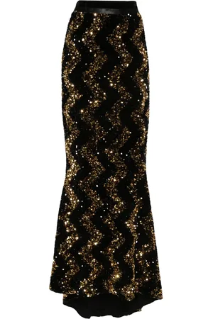 Styland Sequin-embellished maxi skirt