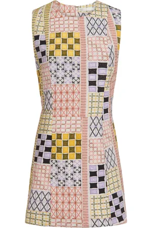 Marie Oliver Sabrina patchwork sleeveless dress