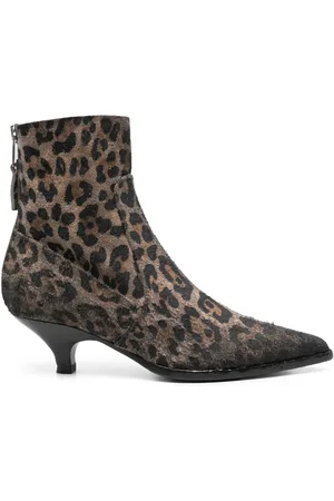 Elena Iachi 45mm leopard-print ankle boots