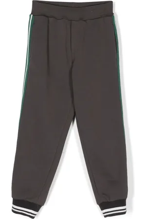 MONNALISA Striped elasticated-waistband track pants