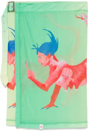 Charles Jeffrey Loverboy Mesh wrap skirt