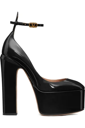 VALENTINO GARAVANI Tan-Go 155mm patent-leather pumps