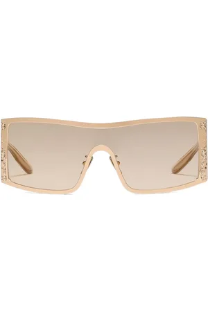 Dolce & Gabbana Floral-embellished oversized sunglasses