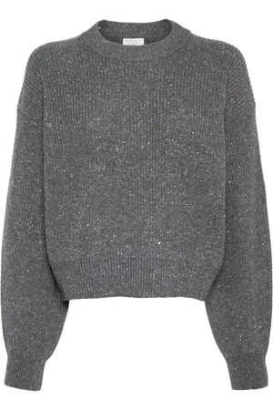 Brunello Cucinelli Metallic sequin-embellished jumper
