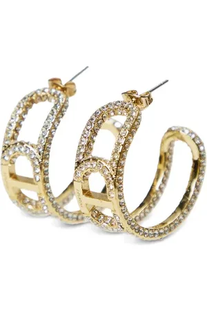 Twin-Set Crystal-embellished hoops