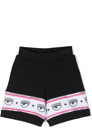Chiara Ferragni Logo-tape track shorts