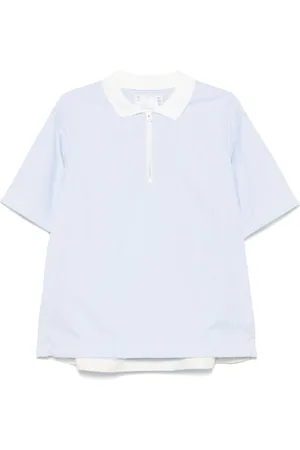 SACAI Striped polo shirt