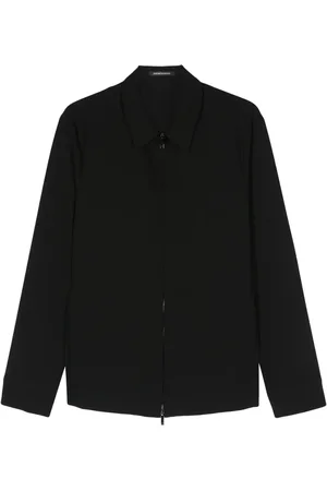 Emporio Armani Waffle-effect zip-up jacket