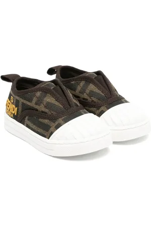 Fendi FF-pattern slip-on trainers