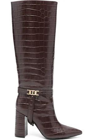 Twin-Set 100mm croc-effect boots