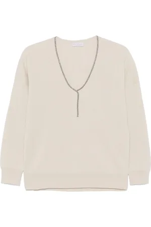 Brunello Cucinelli English-rib cashmere sweater