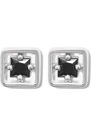 Suzanne Kalan 18kt white gold Inlay sapphire stud earrings